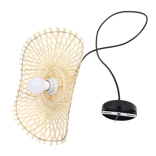Lustre créatif zen en rotin avec tissage artisanal haut de gamme pour maison