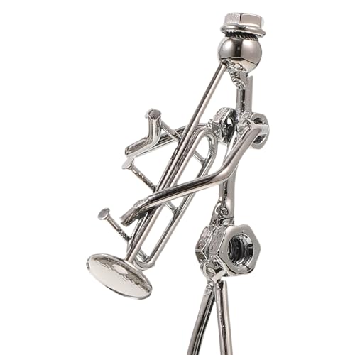 Mini figurines créatives de musiciens en fer argenté pour étagère - 4