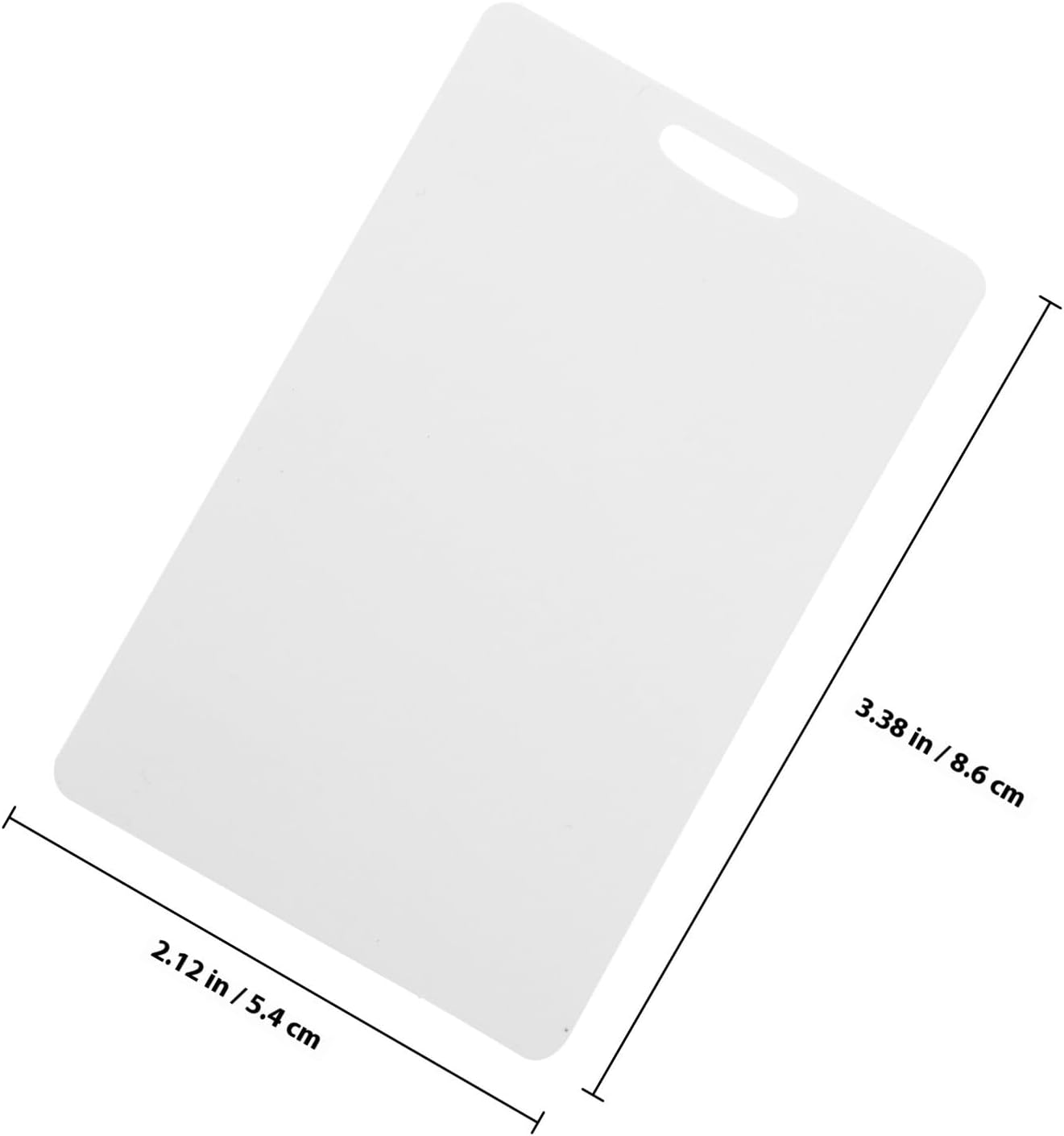 Blank PVC Message Cards 100pcs 86mm X 54mm White Printable Plastic Shipping Tags for DIY Labels and Study Notes