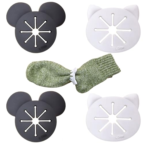 Cooplay 20 SET Mouse and Cat Sock Rings Holders, Cute