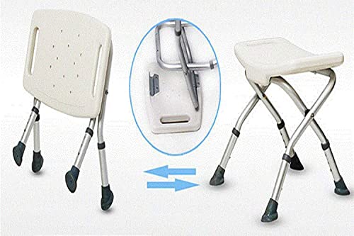Nivok Bath Stools,Shower Chair, Foldable Bath Seat Height Adjustable Portable Bathtub Bench For Disabled Seniors Pregnant Women Tub Safety Seat Bathroom Aid Shower Stool #TOP2