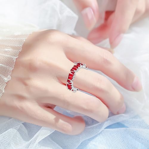 14K Gold Plated Ring for Women Fashion 5mm Stackable Oval Cubic Zirconia Eternity Rings Jewelry Birthday Gift for her2