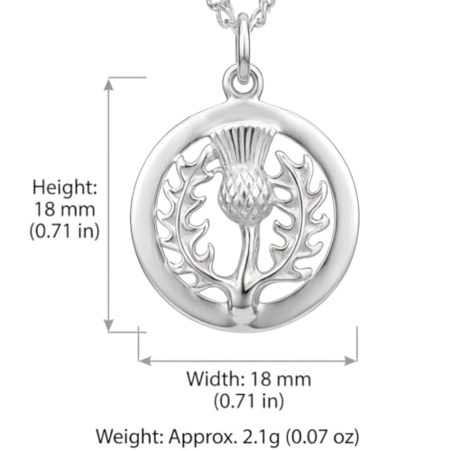 Collier chardon écossais en argent 925 Alexander Castle