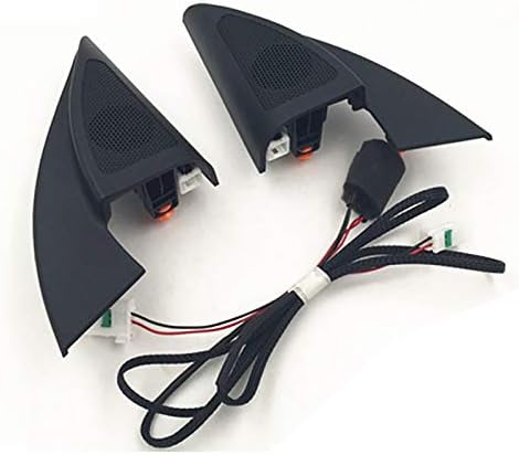 1 Pair Car Front Left and Right Door Tweeters Triangle Speakers Cover w/Harness Panel Trim Frame Mount for Kia Rio 4 KX Cross 2017 2018 K2 KIA Rio X-Line 87650-H2020