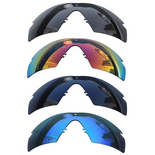 Acefrog Lot de 4 paires de verres polarisés de rechange pour lunettes de soleil Oakley Si Ballistic M Frame 2.0, incassables, anti-rayures, Multicolore,...
