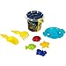 Theo Klein 2103 Aqua Action Coral Reef Seau de Plage | Robuste Seau de Plage et pour Bac à Sable | avec Tamis et Moules à Sable | Jouet pour Enfants à partir d'un an