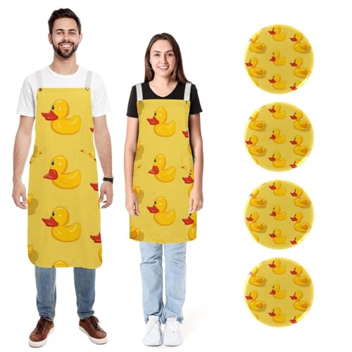 Tabliers de cuisine en lin réglables pour protéger vos vêtements avec humour