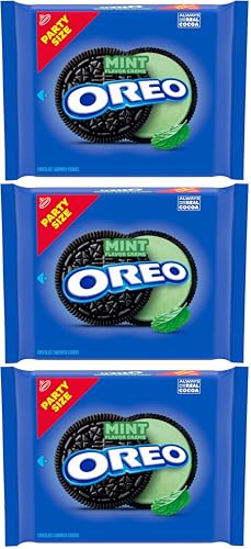 OREO Mint Creme Chocolate Sandwich Cookies, Party Size, 24.95 oz