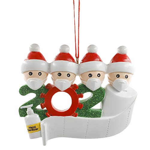 Ztl Personalized Quarantine Survived Family Ornament 2020 Christmas Ornaments Christmas Tree Ornaments Holiday Decorations Customized Gifts with Marker Pen