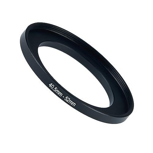 Image of 40.5mm to 52mm Step-up Adapter Rings Filter Adapter Black Metal Step Down Filter Ring Adapter Compatible with All Brand UV CPL ND Camera Lens Filter Stepping Rings (40.5mm-52mm)