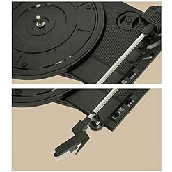 Tourne-Disque Gramophone rétro avec Haut-parleurs sans Fil, Plateau tournant Bluetooth à entraînement par Courroie (Noir… - Les Beatles, Paul McCartney, John Lennon, RIngo Starr, George Harrison Tourne-Disque Gramophone rétro avec Haut-parleurs sans Fil, Plateau tournant Bluetooth à entraînement par Courroie (Noir… – Image 4