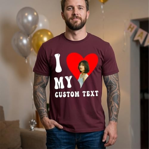 Image of Anniversary Matching Shirts, for Couple, Heart Design T-Shirt Set, Wedding Present, Honeymoon Outfit