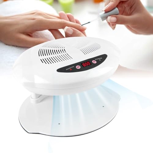 Air Nail Dryer - 400W Fast Nail Curing Lamps, Warm-Cool Air Blow Dryer for Hands & Feet, 220V