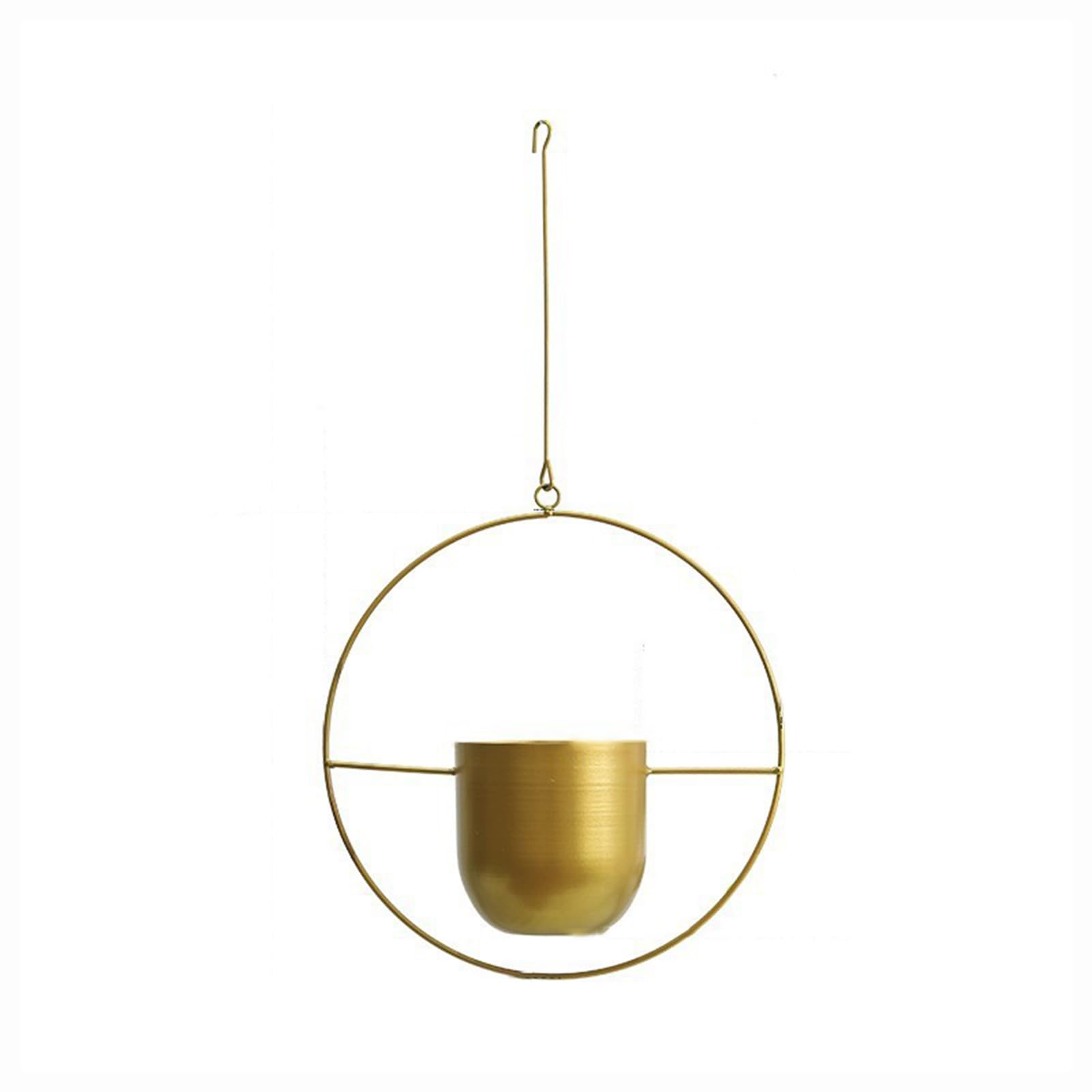 Pots de fleurs suspendus intérieur extérieur support plante métal fer forgé d'or