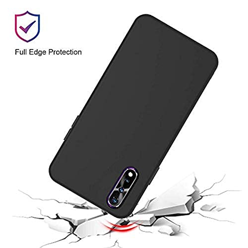 Image of Mobile Back Cover Case for Vivo Z1X (Silicone Case|CameraProtection|Black SC1510)