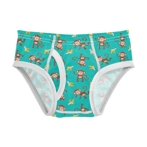 Cotton Little Boys Briefs Soft Cartoon Monkey Banana Toddler Underwear