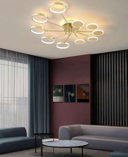 Plafonnier en aluminium dimmable avec télécommande pour grand salon - 2