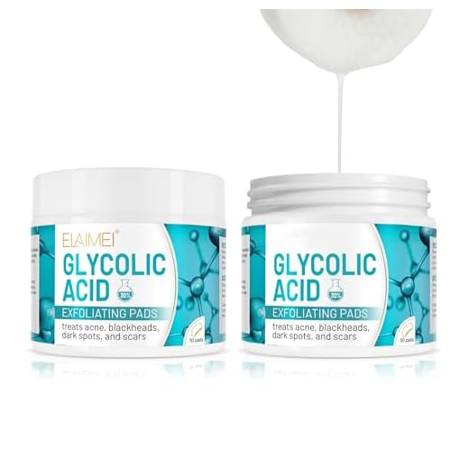 30% Glycolic Acid Pads Wipes for Skin Care Exfoliating Cleansing, Face Pore Cleaner Minimizer Acne Treatment, Chemical Peel Solution for Dark Spots, Breakouts, Scars,Reduce Wrinkle Fine Lines,100 Pads