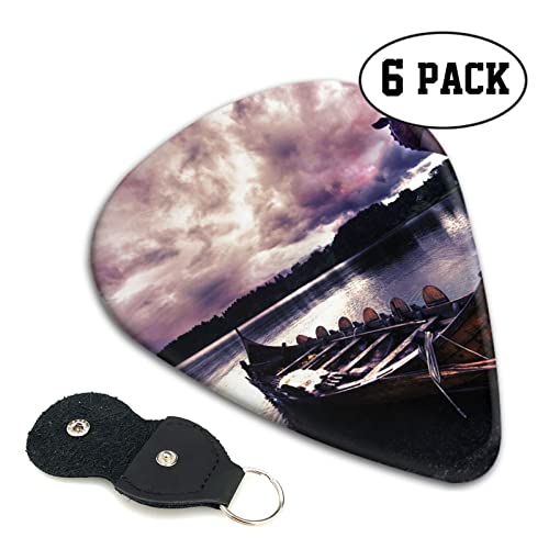 Vikings Lot de 6 médiators imprimés en forme de bateau avec boîte de rangement pour guitare acoustique et électrique - Les Beatles, Paul McCartney, John Lennon, RIngo Starr, George Harrison Vikings Lot de 6 médiators imprimés en forme de bateau avec boîte de rangement pour guitare acoustique et électrique – Image 3