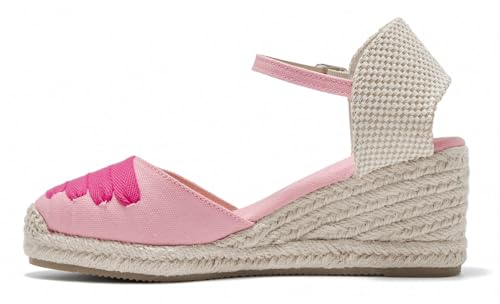 Image of Womens Espadrille Wedge Sandals Closed Toe Platform Lace Up Ankle Strap Slingback Summer Dress Shoes
