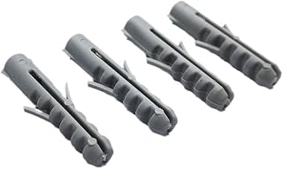 6Pcs Gray Brick Wall Anchors, Heavy Duty Plastic Concrete Wall Anchor for Furniture Installation Expansion Wall Plug Drilling Masonry Hole Universal Fastener Powerful with TV Wall Mount,Anchors