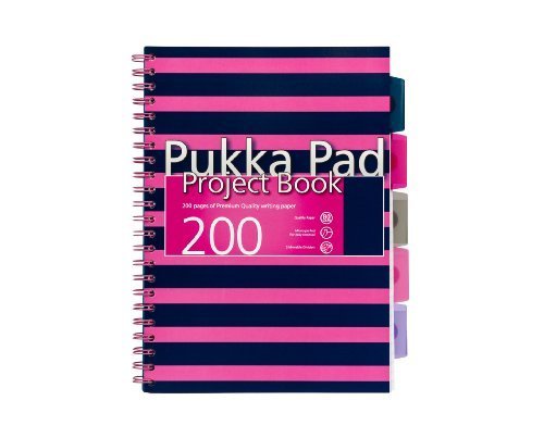 Pukka Pad A4 Project Book 200 Pages With 5 Dividers - New Range