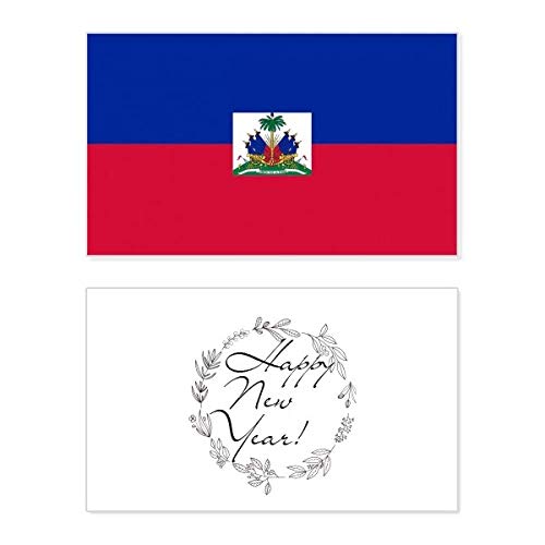 Tarjeta conmemorativa de Haití para Año Nuevo, papelería temática de América del Norte