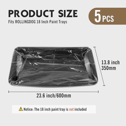 ROLLINGDOG 18 Inch Disposable Paint Tray Liners by ROLLINGDOG - Used condition - Image 2