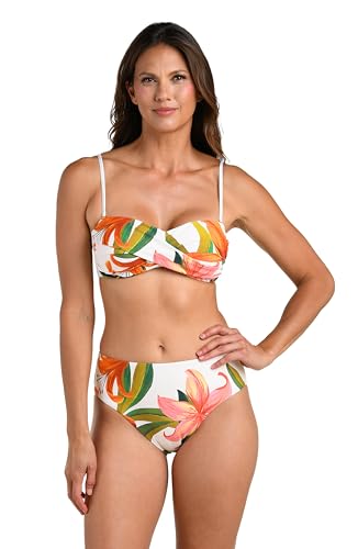 La Blanca Women's Bandeau Bikini Swimsuit Top, Multi, 2