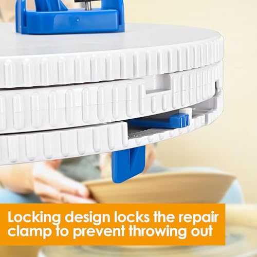 Morsetto girevole per ceramica in altezza regolabile, materiale ABS, forte e durevole, per amanti della ceramica e varie altezze d'arte