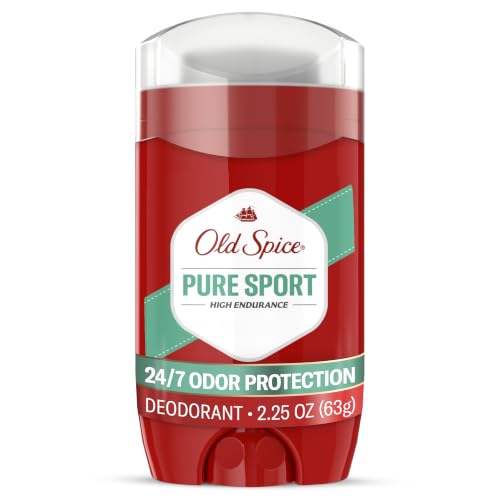 Old Spice Aluminum Free Deodorant for Men, High Endurance, 24/7 Lasting Freshness &amp; Long Lasting Scent, 24/7 Advanced Sweat &amp; Odor Protection, Pure Sport Scent, 2.25 oz