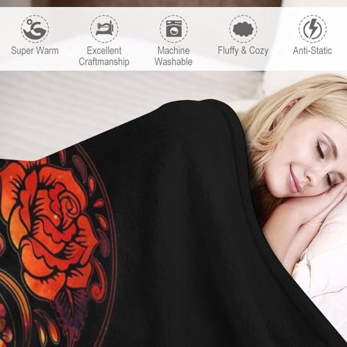 Couverture flanelle crâne molleton de qualité supérieure lit