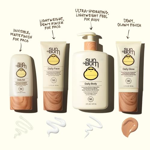 Sun Bum Daily SPF 50 Face Sunscreen Lotion - Broad Spectrum Moisturizing Facial Sunscreen with Vitamin E - Vegan and Hawaii 104 Act Compliant (Without Octinoxate & Oxybenzone) - Travel Friendly 1.7 oz