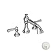 Newport Brass 3-2456 Double Handle Deck Mounted Roman Tub Filler with Tub Spout, White