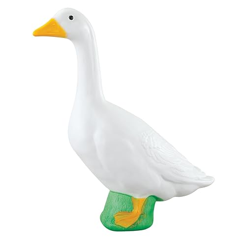 Fox Valley Traders Gaggleville 23" Large White Goose, Plastic Garden Décor, Vibrant and Clean Painted Goose Feet - Indoor or Outdoor Decorative Figurine for Garden, Patio, or Entryway Accent - Large
