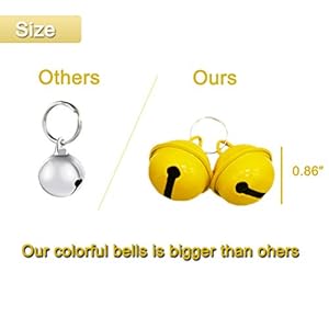 20 Pack Pet Collar Bells Colorful 086 Inches Big Cat Dog Strong Loud Bell for Potty Training Charm for Collars Necklace Pendant  Cucciolini Doodles 20 pack pet collar bells colorful 0 86 inches big cat dog strong loud bell for potty training charm for collars necklace pendant   cucciolini doodles