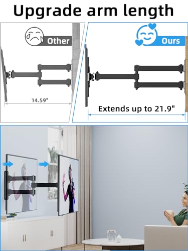 HOME VISION Long Reach TV Wall Bracket for 17-42 Inch Flat/Curved Screen TVs - Image 2
