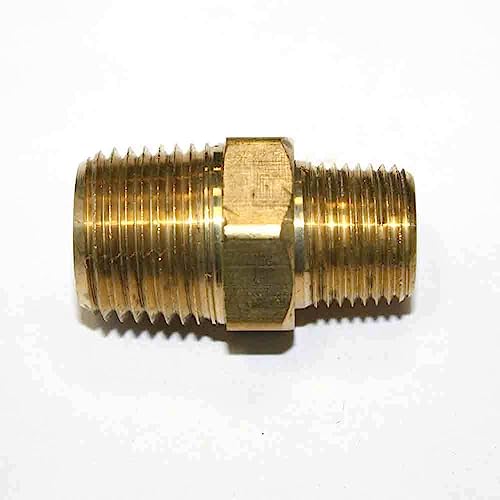 LEFITPA Replacement 3/8 Inch x 1/2 Inch NPT Male Brass Hex Nipple Reducer for Interstate Pneumatics FA618