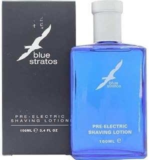 TWO PACKS of Blue Stratos Pre-Electric Shaving Lotion 100ml