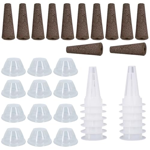 Set di 12 baccelli da giardino per coltura idroponica, sistema di coltivazione idroponica, con spugne, cestelli a cupola