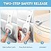 Baby Proof Toilet Lock (2-Pack) - Child Safety Cabinet Locks for Toilet Seat, Drawers, Fridge, Doors | Easy Install with Strong 3M Adhesive | Non-Toxic & Adjustable Strap for Toddler & Pet Safety
