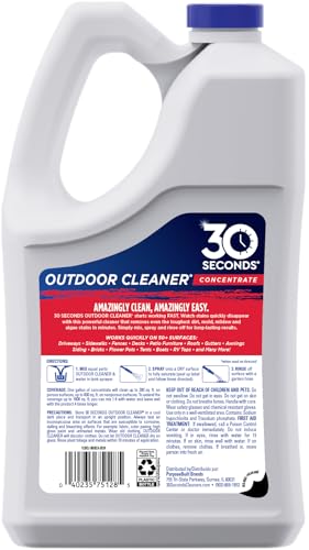 30 SECONDS Outdoor Cleaner Dirt,Mold & Mildew Cleaner & Stai