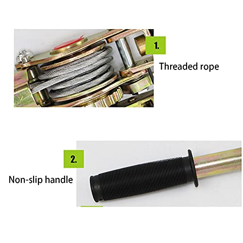 Cable Puller Hand Winch 3t para vehículos y rescate miniatura 4