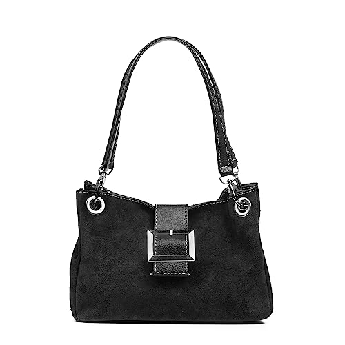 FIRENZE ARTEGIANI. Aicurzio Schultertasche Damen Echtleder Wildleder Dollar...