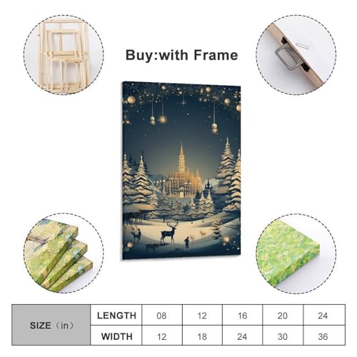 Murale décoration de Noël : solution pour mur vide de salon 50x75cm