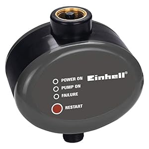 Original Einhell Elektrischer Durchflussschalter (10 bar, Rückschlagventil, Anschluss-Adapter, 1.45 m Netzleitung)