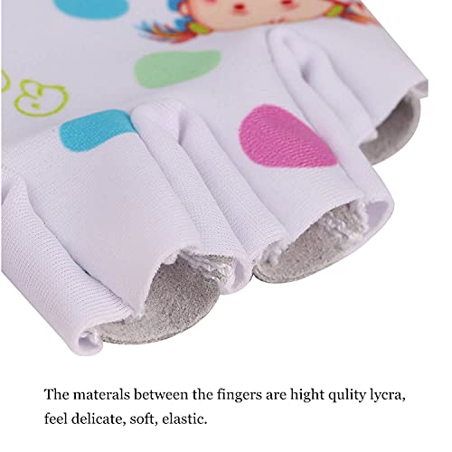 Image of Kids Half-Finger Climbing Gloves for Age 1-10 Boys and Girls Monkey Bars Biking, Good Grip Control Gloves for Gymnastics Scooter Balance Boards Outdoor Sports