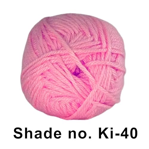 Image of VCR Dark Pink Yarn, 100 Grams Hank, 190 Meters Length, Acrylic Ball for Crochet and Knitting, Soft Crosia Threads, Pack of 1 Yarn, Suitable for DIY Crafts