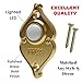 Doorbell Push Button Gold Finish LED Lighted Heavy Duty Metal Wired Button Wall Mounted Doorbell Home Front Door Garage Office Press Button Replace Old Doorbell Push Button Easily (Gold Finish 1 PK)