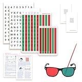 Red Green Vision Training Glasses with Red & Green Cards – Binocular Vision Training Set for Eye Coordination, Visual Balance & Focus Practice